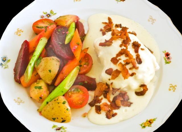 steamed cod